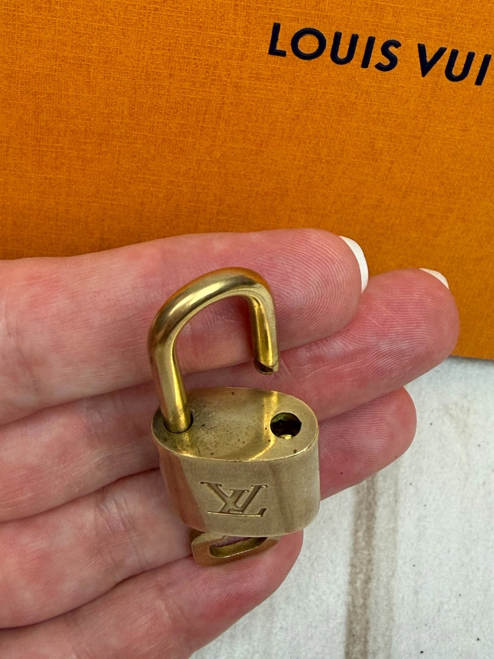 Louis Vuitton Authentic LV Brass Lock and Key #302 Bag Charm Necklace Pendant - Picture 5 of 10